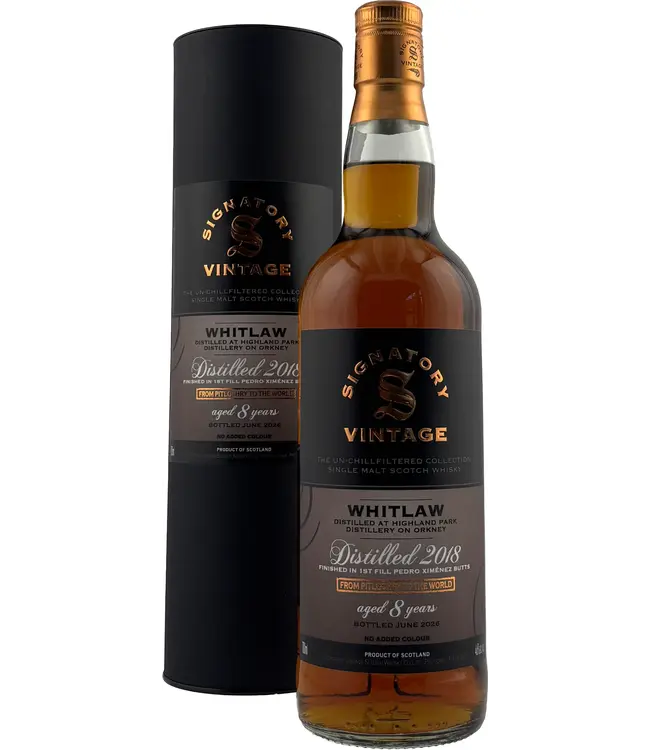 Whitlaw 8 Years Old 2018 Signatory Unchill Filtered Collection 0,70 ltr 46%