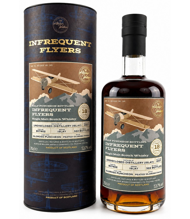 Undisclosed Islay 18 Years Old 2007 Infrequent Flyers 0,70 ltr 53,7%