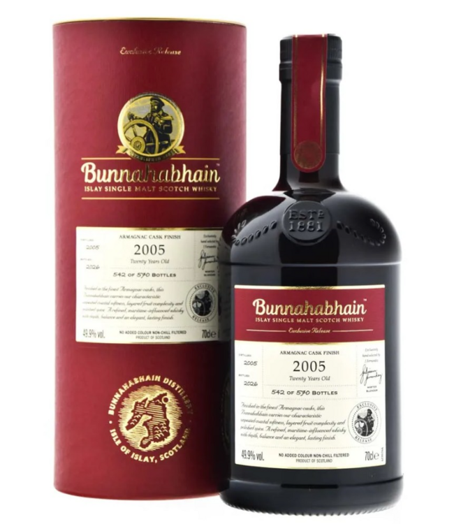 Bunnahabhain 20 Years Old Armagnac Cask Finish 0,70 ltr 49,9%