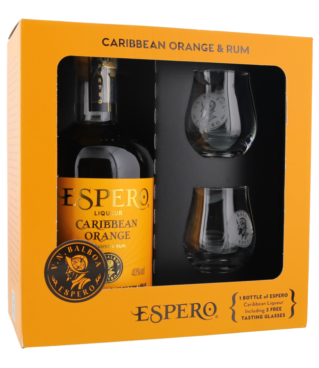 Espero Caribbean Orange & Rum Giftset 0,70 ltr 40%