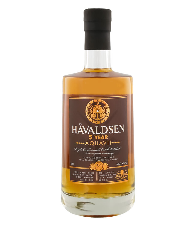 Haavaldsen Aquavit 5 Years Old Triple Cask 0,50 ltr 40,3%