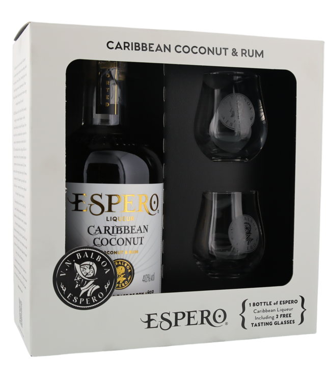 Espero Caribbean Coconut & Rum Giftset 0,70 ltr 40%