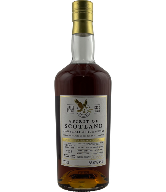 Glen Moray 8 Years Old 2018 Spirit Of Scotland 0,70 ltr 58%