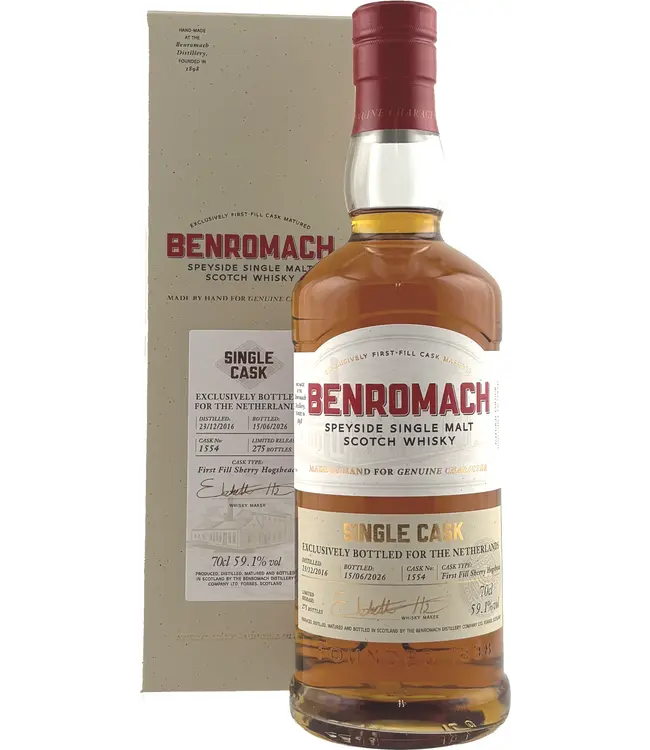 Benromach 9 Years Old 2016 NL Exclusive Cask 1554 0,70 ltr 59,1%