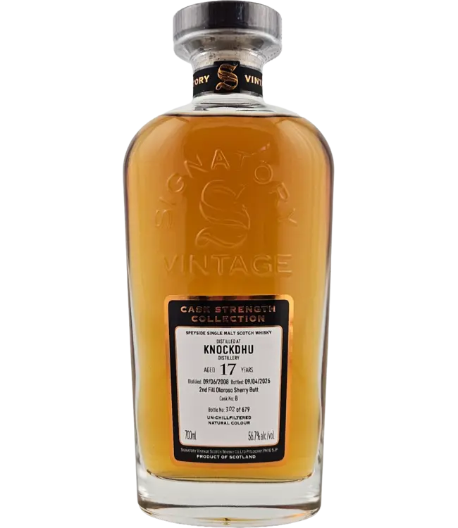 Knockdhu 2008 Signatory Cask Strength Cask 8 0,70 ltr 56,7%