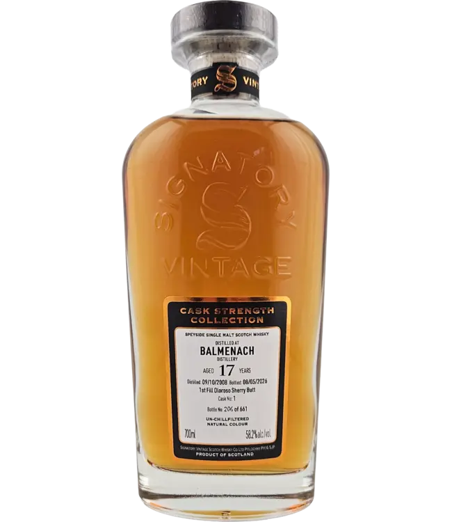 Balmenach 17 Years Old 2008 Signatory Cask Strength Cask 1 0,70 ltr 58,2%