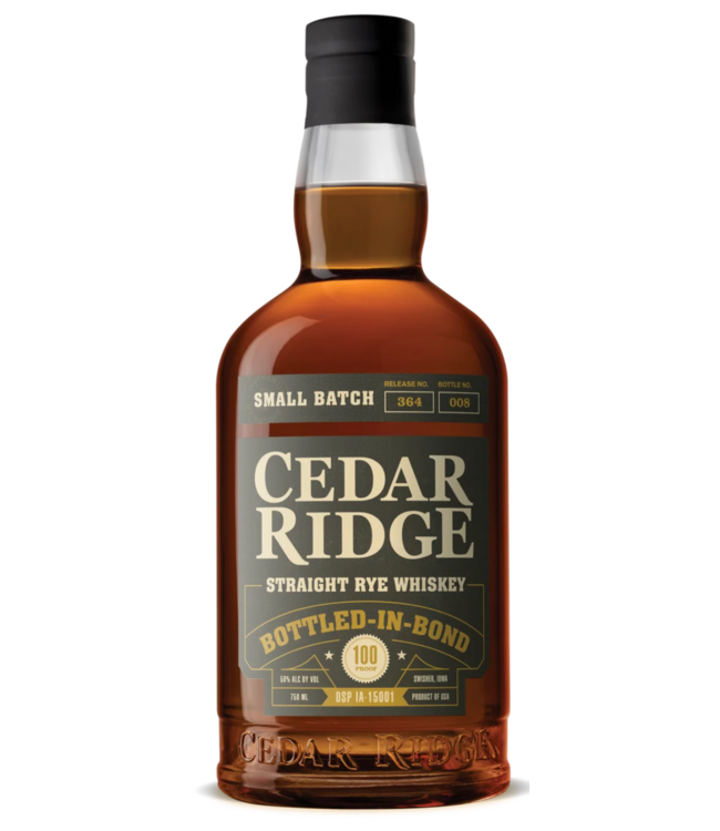 Cedar Ridge Bottled In Bond Rye 0,75 ltr 50%