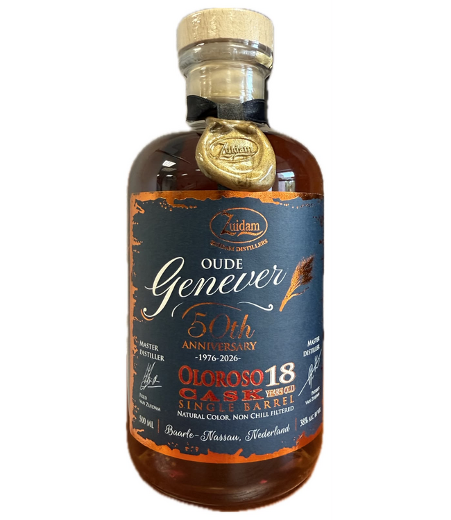 Zuidam Oude Genever 18 Years Old Oloroso Cask 0,50 ltr 38%