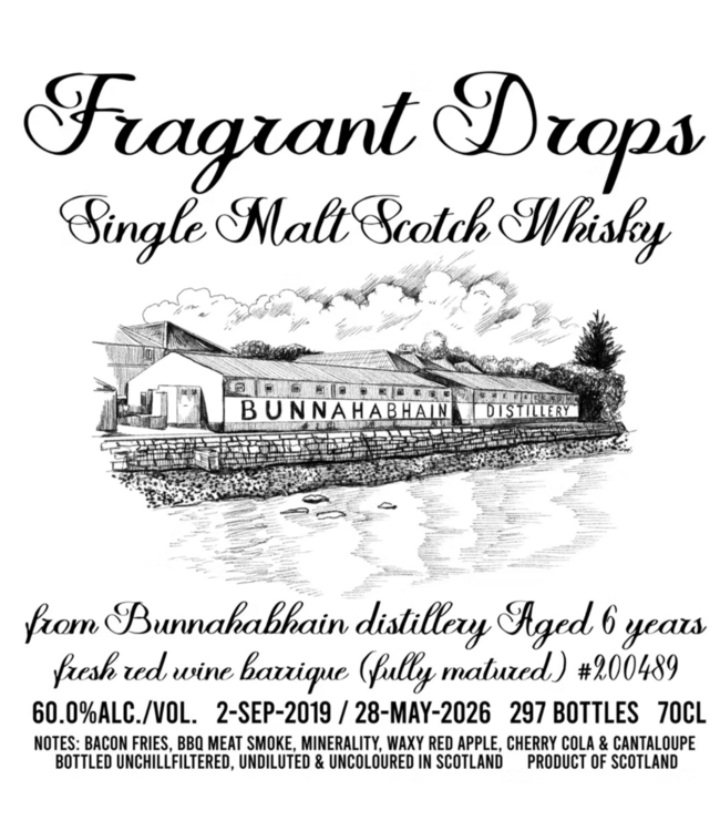 Bunnahabhain Staoisha 6 Years Old 2019 Fragrant Drops 0,70 ltr 60%