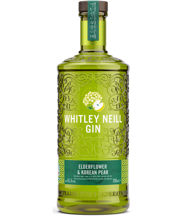 Whitley Neill Elderflower & Korean Pear Gin 0,70 ltr 41,3%