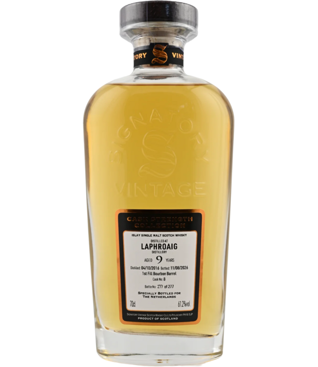 Laphroaig 9 Years Old 2016 Signatory Cask Strength Cask 8 0,70 ltr 61,2%