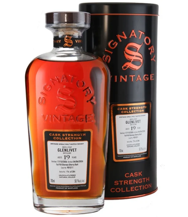 Glenlivet 19 Years Old 2006 Signatory Cask Strength Cask 901011 0,70 ltr 56,7%