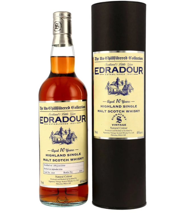 Edradour 10 Years Old 2016 Signatory Unchill Filtered Collection 0,70 ltr 46%