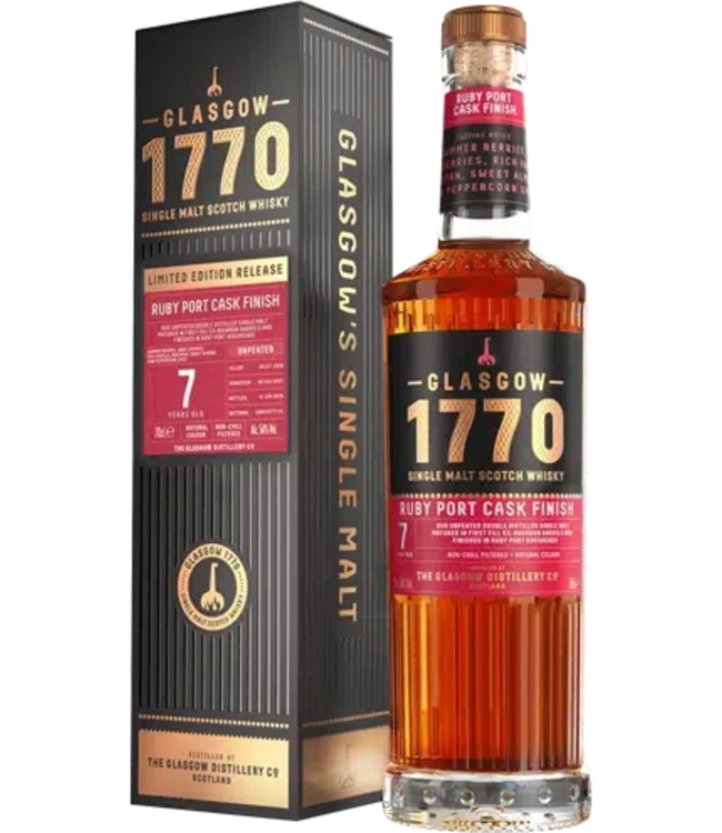 1770 Glasgow Distillery 7 Years Old Port Cask Finish 0,70 ltr 54%