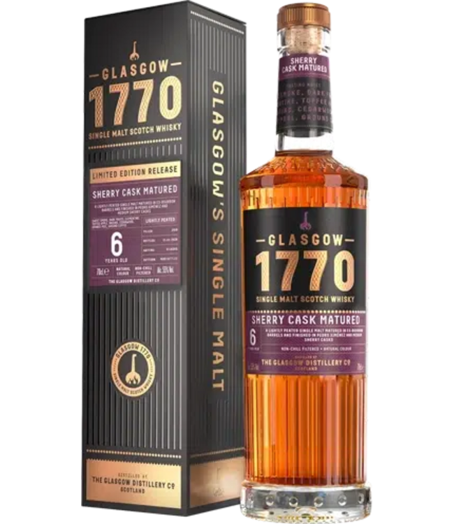 1770 Glasgow Distillery 6 Years Old Sherry Cask Matured 0,70 ltr 55%