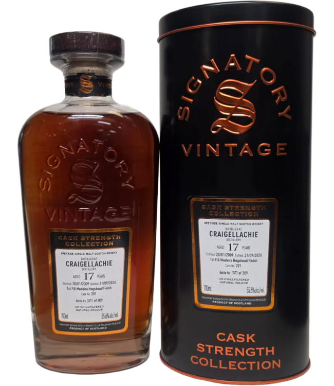 Craigellachie 17 Years Old 2009 Signatory Cask Strength Cask 201 0,70 ltr 55,6%