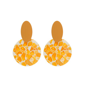 JCL Plexi oorbellen yellow - B24556