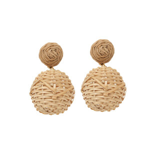 JCL Rieten oorbellen - O25069