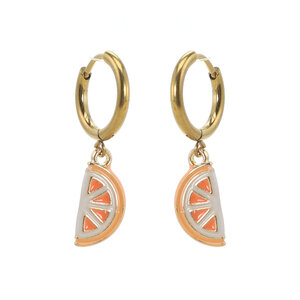 JCL Orange oorbellen - O26079