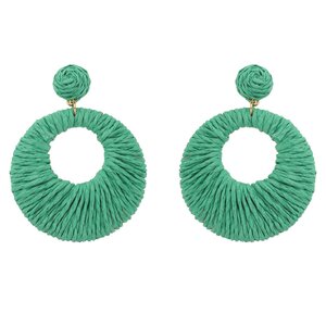 JCL Groen riet oorbellen - O26057