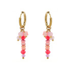 JCL Korte oorhangers pink - O26059