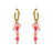 JCL Korte oorhangers pink - O26059