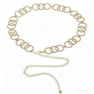 JCL Schakelceinture stones goud -A26515