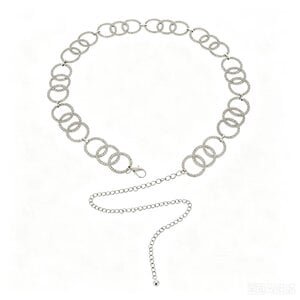 JCL Schakelceinture stones zilver -A26517