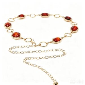 JCL Schakelceinture Coffee stones goud -A26515