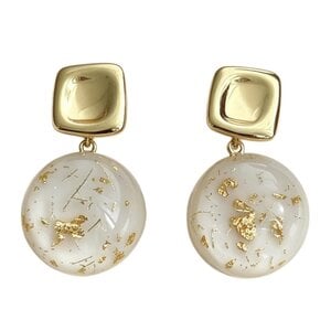 JCL Transparent white gold flake - H26502