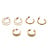 JCL Goudkleurige set of 3 pair - H26506
