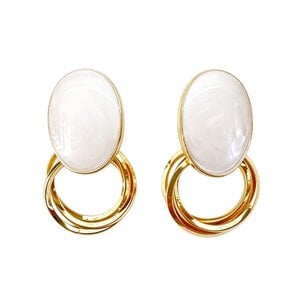 JCL White 'n Gold oorbellenset - H26514