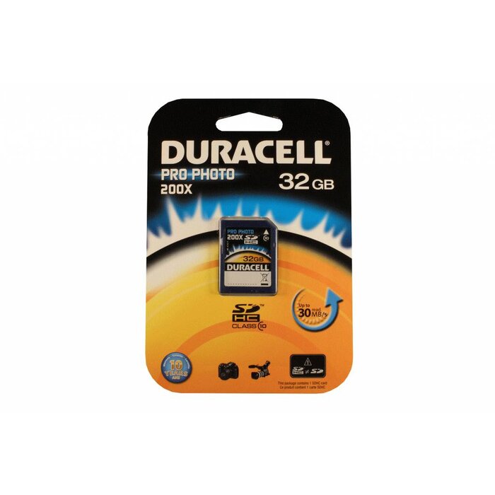 Duracell SDHC kaart pro-photo 32GB class 10