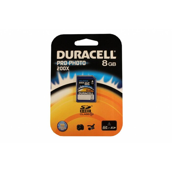 Duracell SDHC kaart pro-photo 8GB class 10