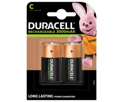 Duracell oplaadbare C batterijen 3000mAh 2 stuks
