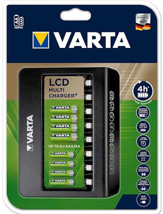 knijpen Golf vermoeidheid Varta batterijlader voor 8 AA of AAA oplaadbare batterijen -