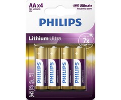 Philips ultra lithium AA batterijen 4 stuks