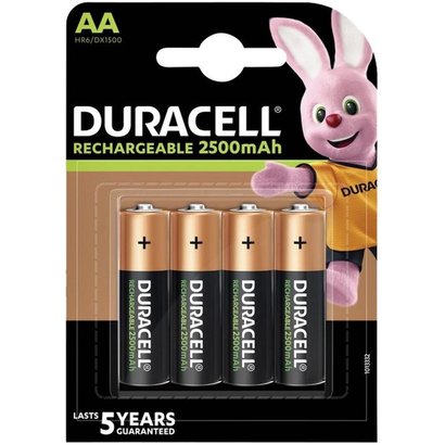 Duracell AA oplaadbare batterijen 2500 mAh stay charged NiMH