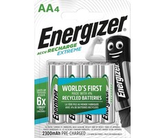 Energizer oplaadbare AA batterijen 2300mAh 4 stuks
