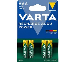 Varta oplaadbare AAA batterijen 800mAh 4 stuks