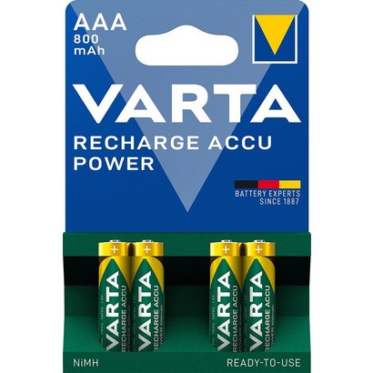 Varta AAA oplaadbare batterijen 800 mAh Ready to Use