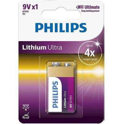 Philips ultra lithium 9V batterij
