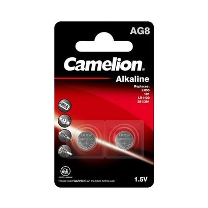 AG8 batterij (LR1120 - LR1121 - LR55 - 191) 2 stuks