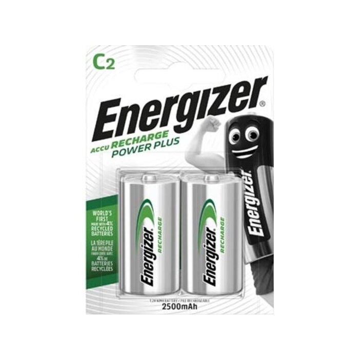 Energizer oplaadbare C batterijen 2500mAh 2 stuks