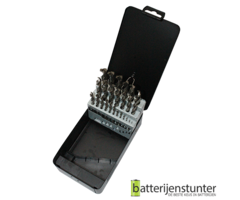 Cassette HSS geslepen metaalboren 25 delig