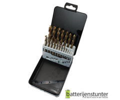 Cassette tin coated metaalboren 19 delig