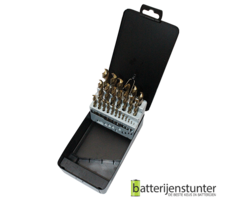 Cassette tin coated metaalboren 25 delig