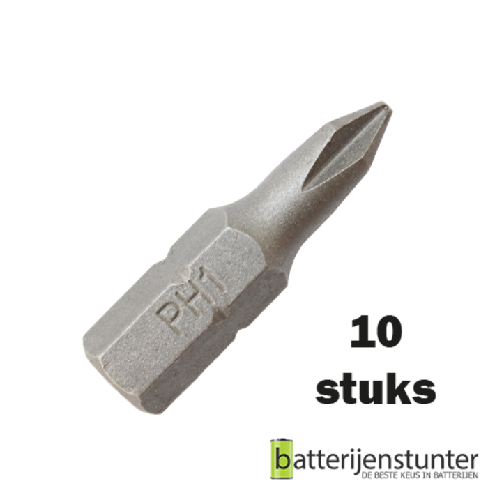 10 stuks phillips schroefbit PH1