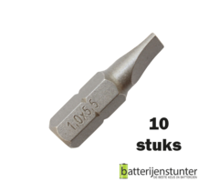 10 stuks platte schroefbit 1 x 5,5mm