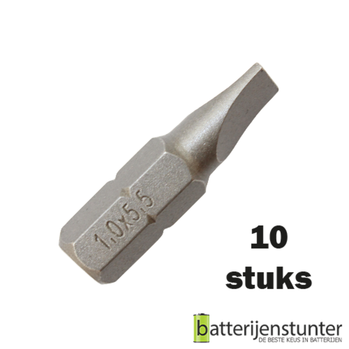 10 stuks platte schroefbit 1 x 5,5mm